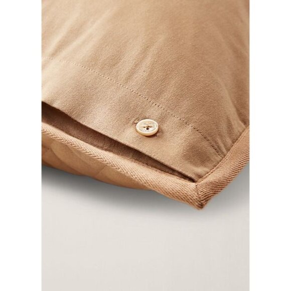 Ralph Lauren Modern Equestrian Cromwell Quilted One European Sham Camel 26x26 IN - Picture 6 of 16